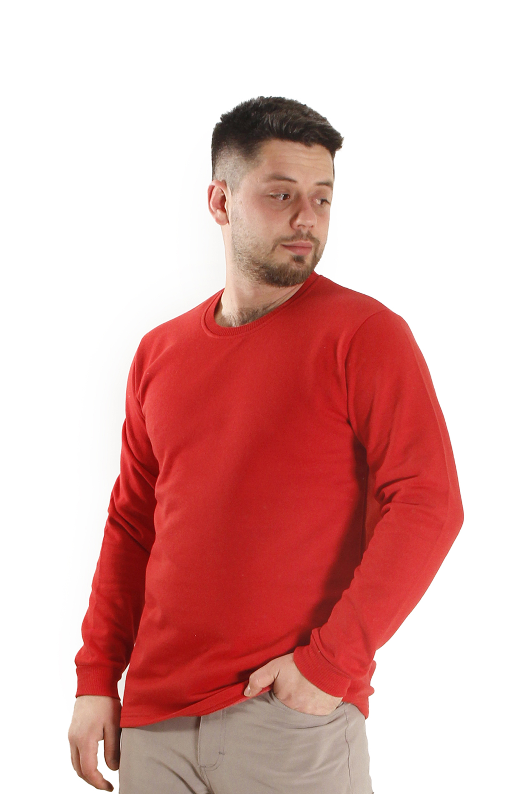Kırmızı Uzun Kollu Sweatshirt