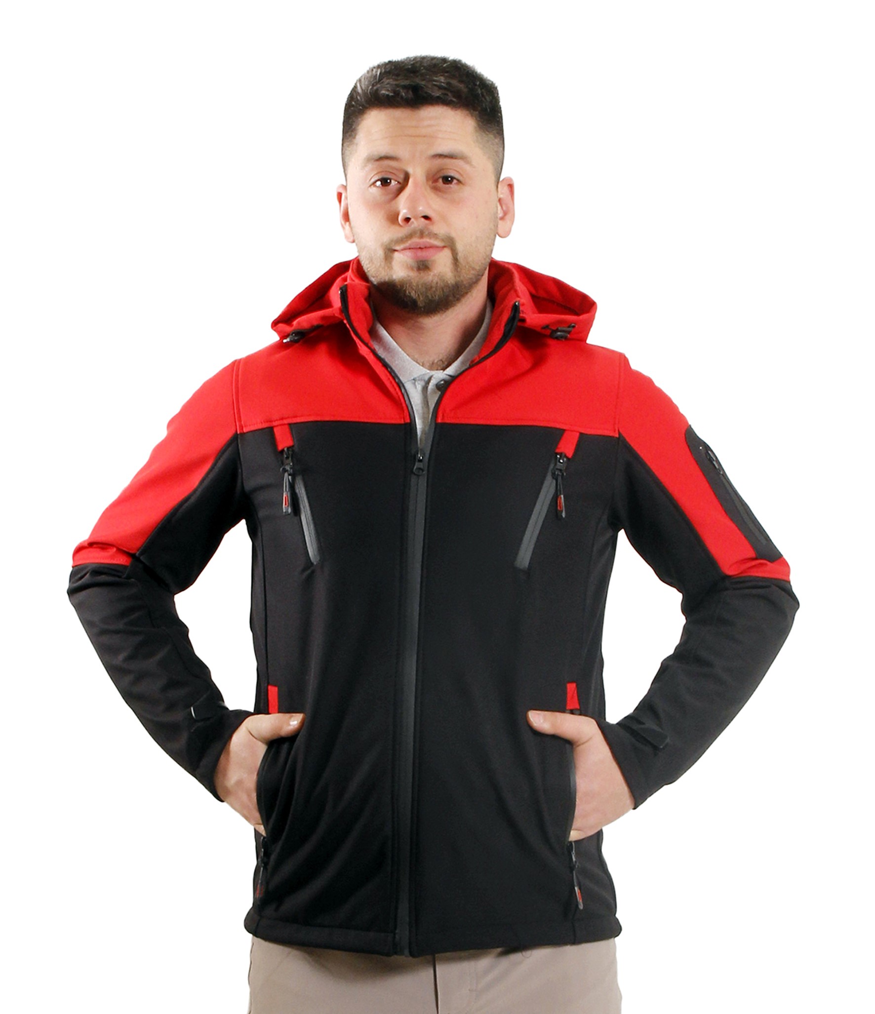 UZUN KOLLU KAPŞONLU SOFTSHELL MONT