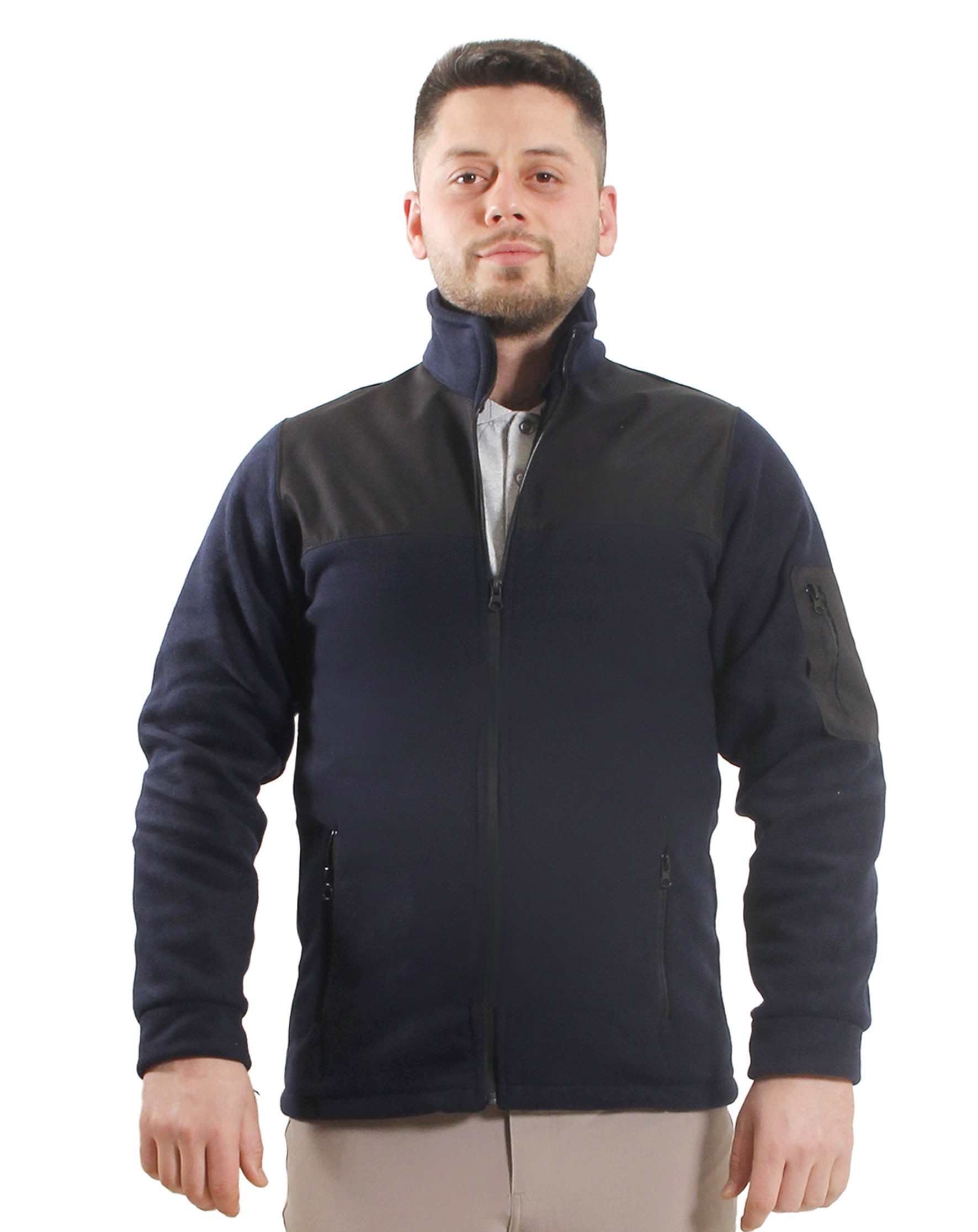 UZUN KOLLU SOFTSHELL KUMAŞLI POLAR